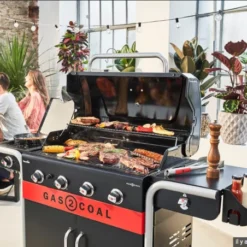 Barbecue Hybride Gaz & Charbon Gas2Coal 440 2.0 4 Brûleurs 8 Barbecue Hybride Gaz & Charbon Gas2Coal 440 2.0 4 Brûleurs -Broil Kings Boutiqe barbecue hybride gaz charbon gas2coal 20 4 bruleurs 2
