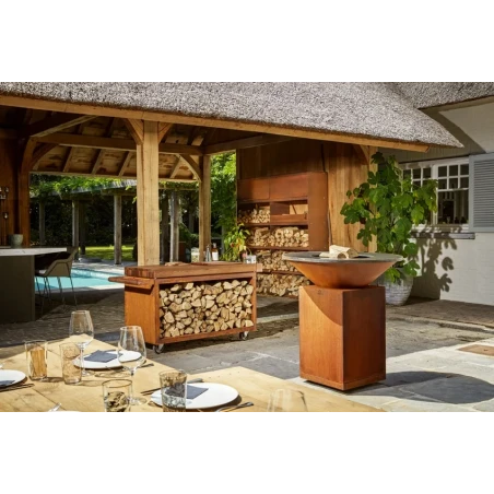 Brasero OFYR Classic 100 Plancha Acier Corten Pied 75cm 4 Brasero OFYR Classic 100 Plancha Acier Corten Pied 75cm – Image 2