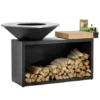 Brasero OFYR Island Black 100 Bois Teck -Broil Kings Boutiqe brasero ofyr island black 100 bois teck