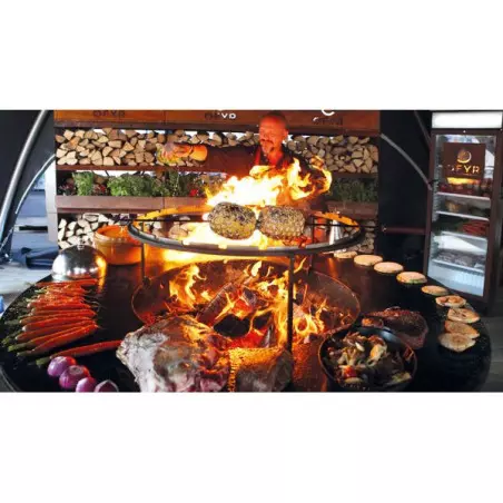 Brasero OFYR XL Plancha Acier Corten Pied 50cm 3 Brasero OFYR XL Plancha Acier Corten Pied 50cm – Image 2