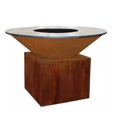 Brasero OFYR XL Plancha Acier Corten Pied 50cm 2 Brasero OFYR XL Plancha Acier Corten Pied 50cm